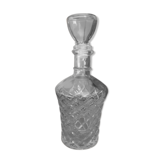 Whisky decanter made of pressed molded glass
