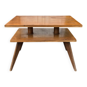 table basse vintage noyer