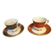 Two pretty cups and saucers porcelain Markleuthen Bavaria.