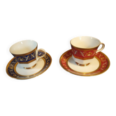 Two pretty cups and saucers porcelain Markleuthen Bavaria.