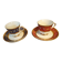 Two pretty cups and saucers porcelain Markleuthen Bavaria.