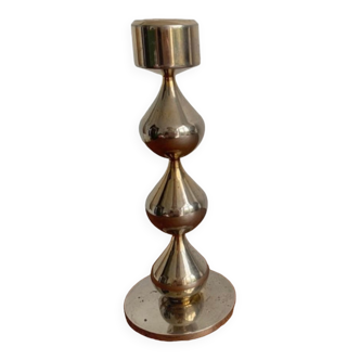 Gold plated candle holder by Hugo Admisses, Denmark, 1960s