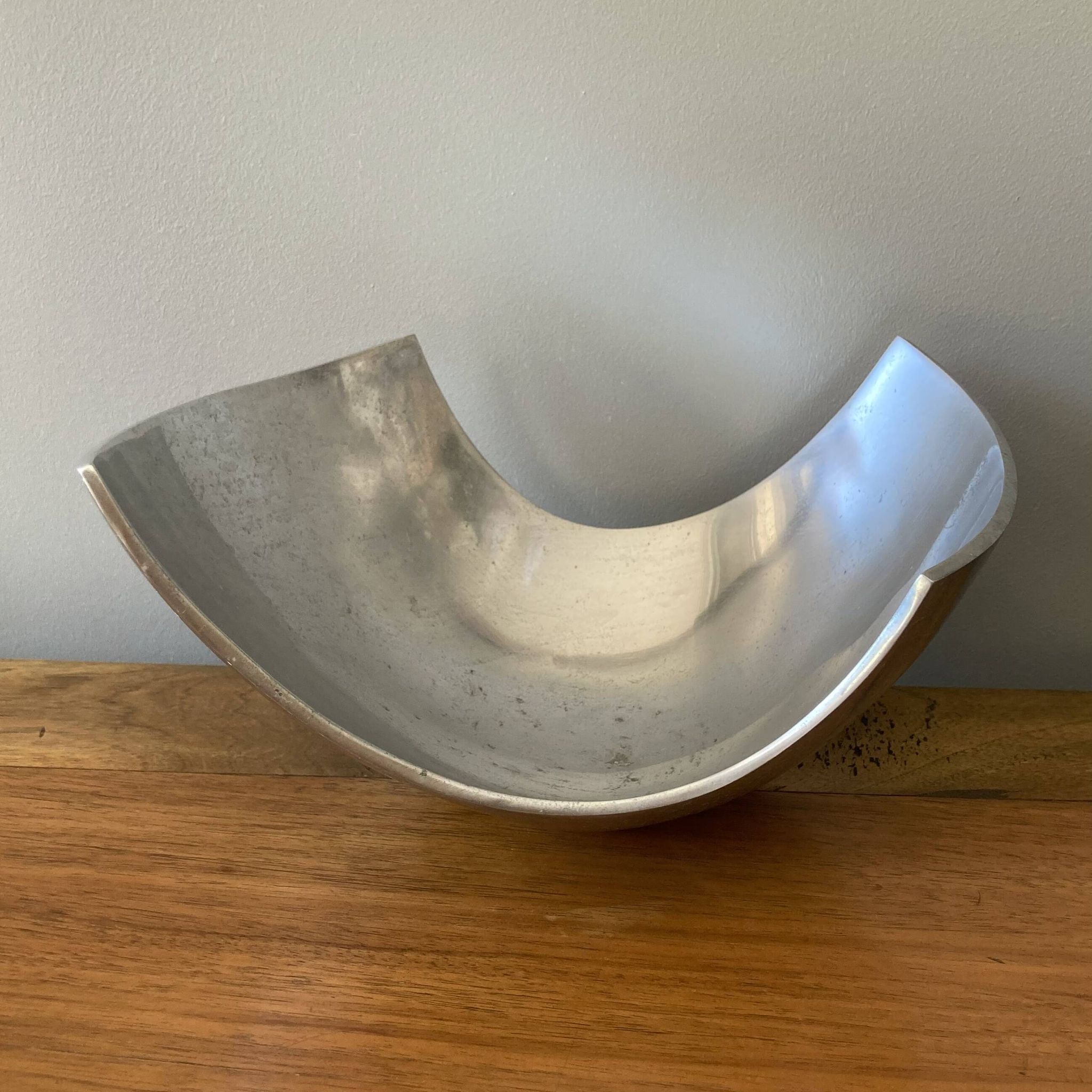 Space Age aluminum fruit bowl probably from the 1970s