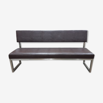 Luxury sofa skai leather in crocro print