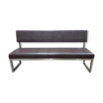 Luxury sofa skai leather in crocro print