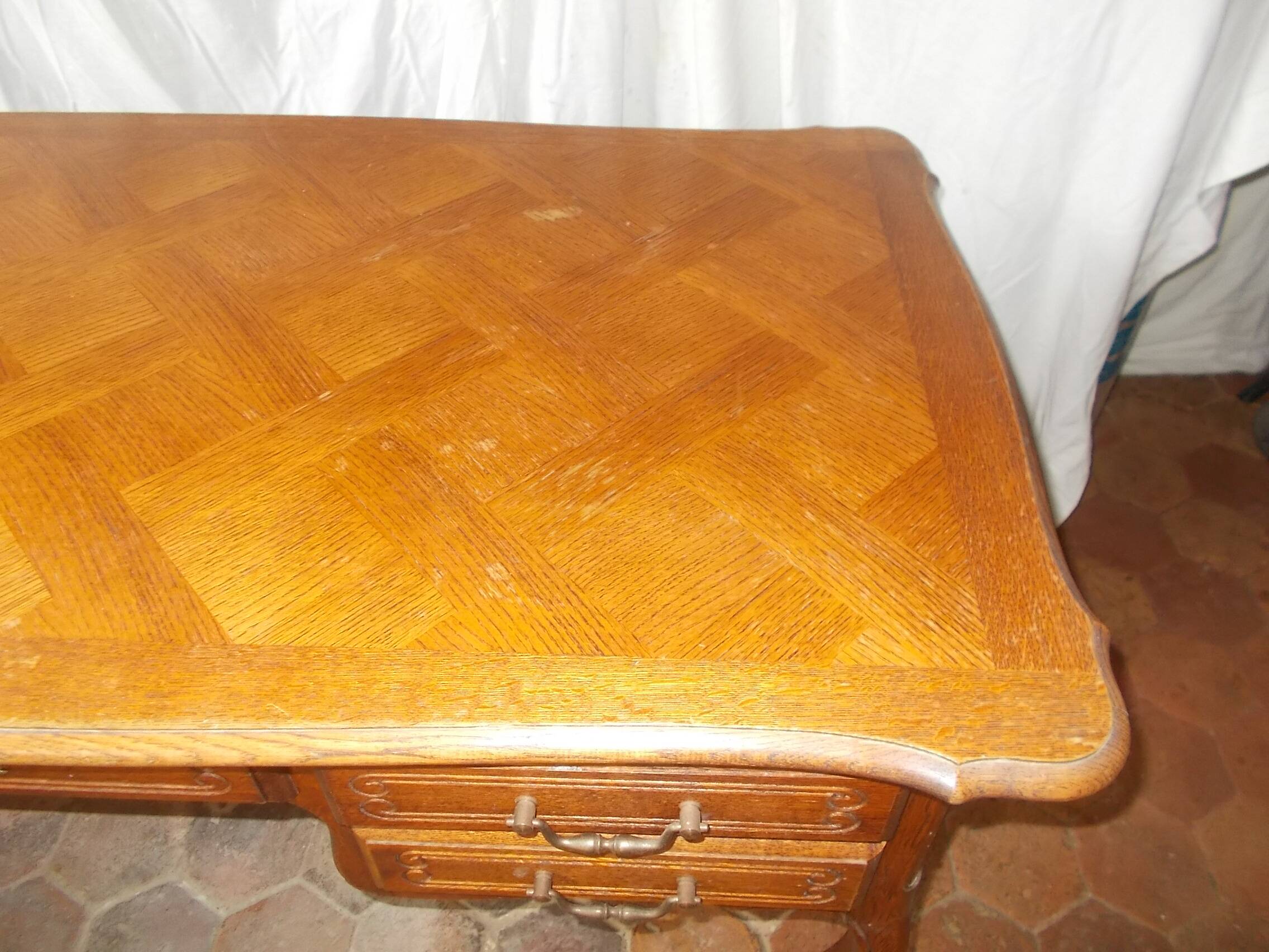 large flat desk in Louis XV style