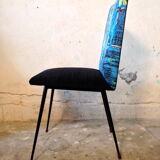 Seat 60 s feet compass, printed vintage_bleu cyan