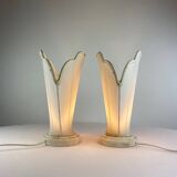 Pair of shell lamps 1970