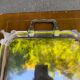 Sculpted silver serving tray