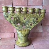 Tamegrout pottery menorah candle holder