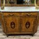 Superb Louis XVI two-body buffet in marquetry and gilded bronzes circa 1880