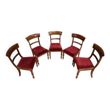 Set of 5 Mahogany Chairs, Victorian Period, England – Part 2