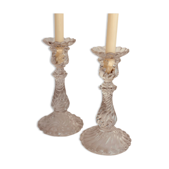 Crystal candle holders