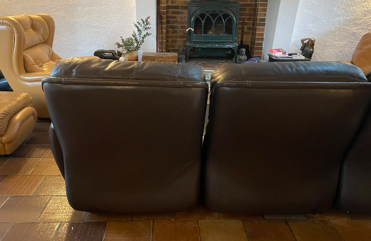 Modular leather sofa by Michel Cadestin for Airborne Publisher