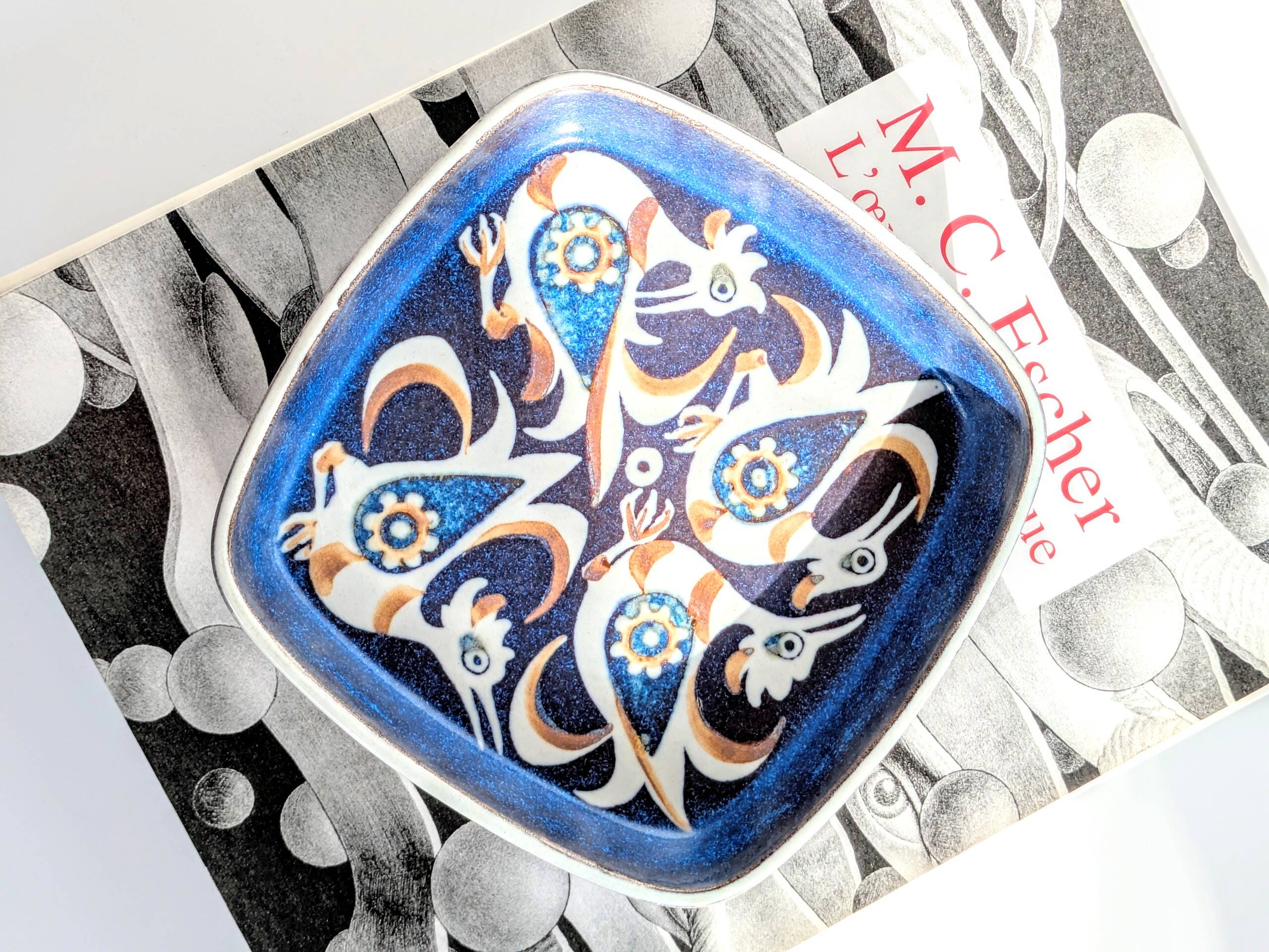 Royal Copenhagen Baca square bowl by Nils Thorsson, 1970s