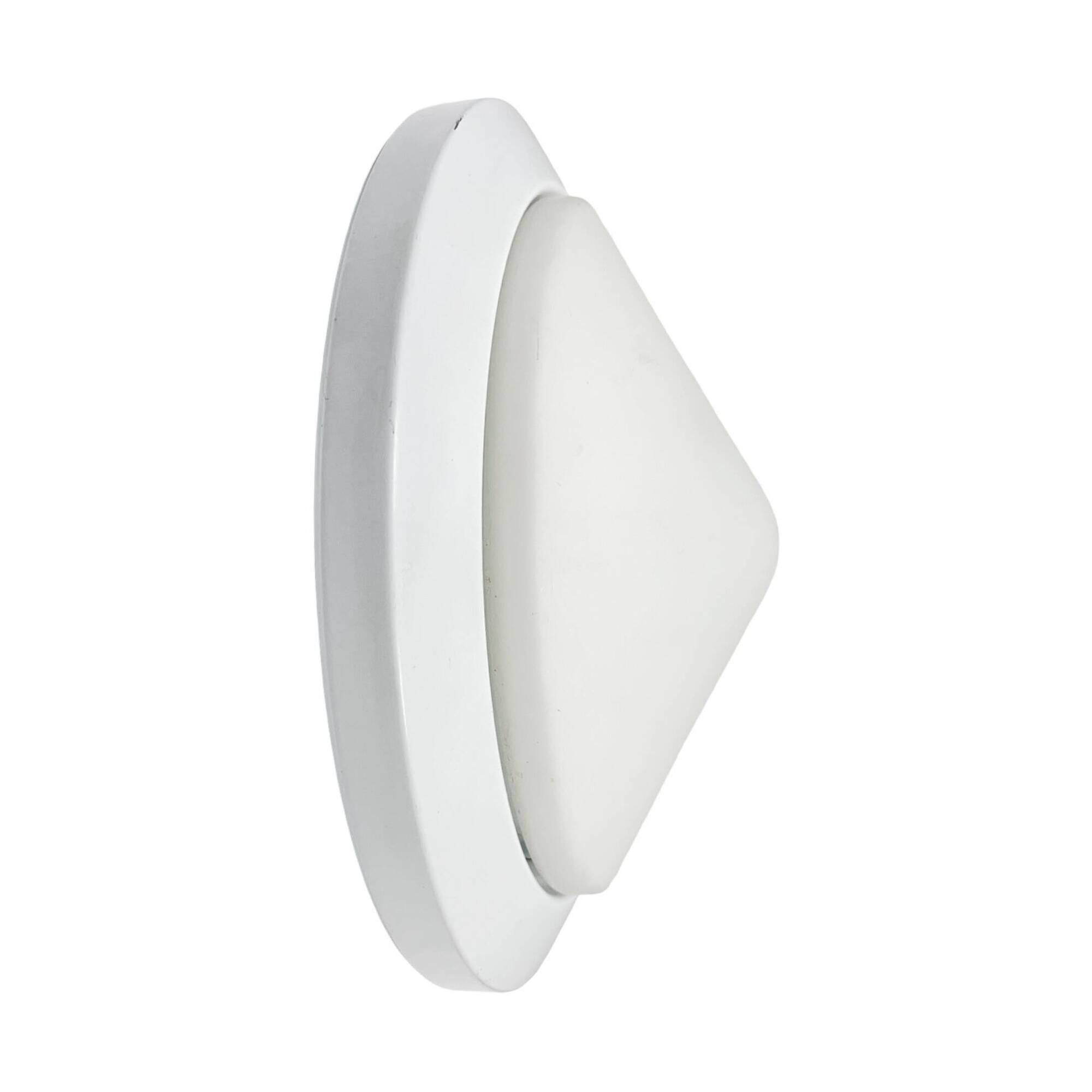1980s Bahag round ceiling light made of glass and metal