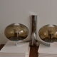 Paires d'appliques Sciolari double verre fumé chrome 70s