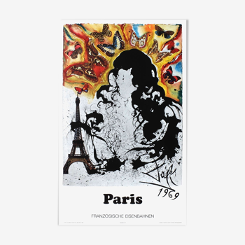 Affiche Paris par Salvador Dali