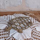 Old brass turtle trivet