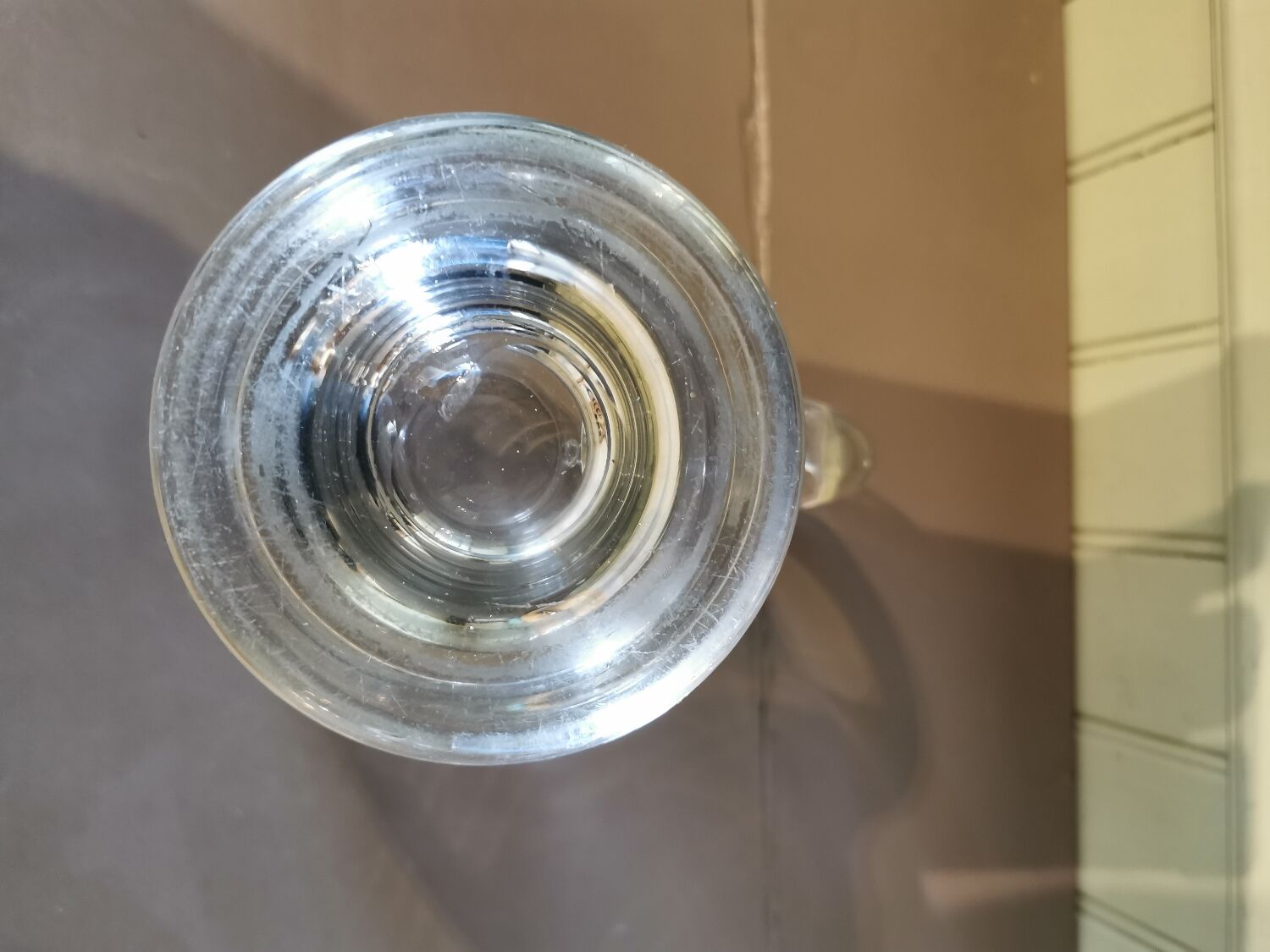 Art deco glass pitcher