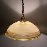 Duża okrągła lampa wisząca regulowana vintage italy 60'