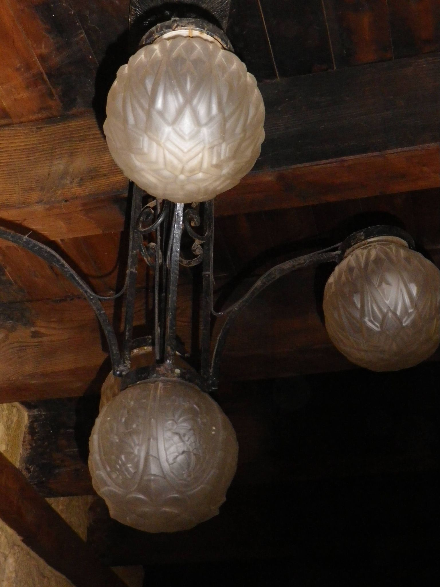 lustre art déco globe