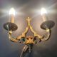 Three Louis XVI bronze wall sconces by Lucien Gau, Paris, antique.