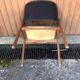 Danish armchair Erik Buch beech and Skaï 60s