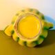Pichet forme melon en barbotine