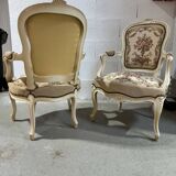Paire de fauteuils Cabriolet