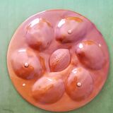OYSTER PLATE X 6 SAINT CLEMENT BARBOTINE model 4589 VINTAGE