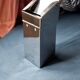 Vintage wall ashtray in shiny metal industrial style
