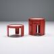 Stunning Nesting tables 780 in rare red by Gianfranco Frattini for Cassina Italy