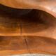 Vintage olive wood carved lamp 59cm