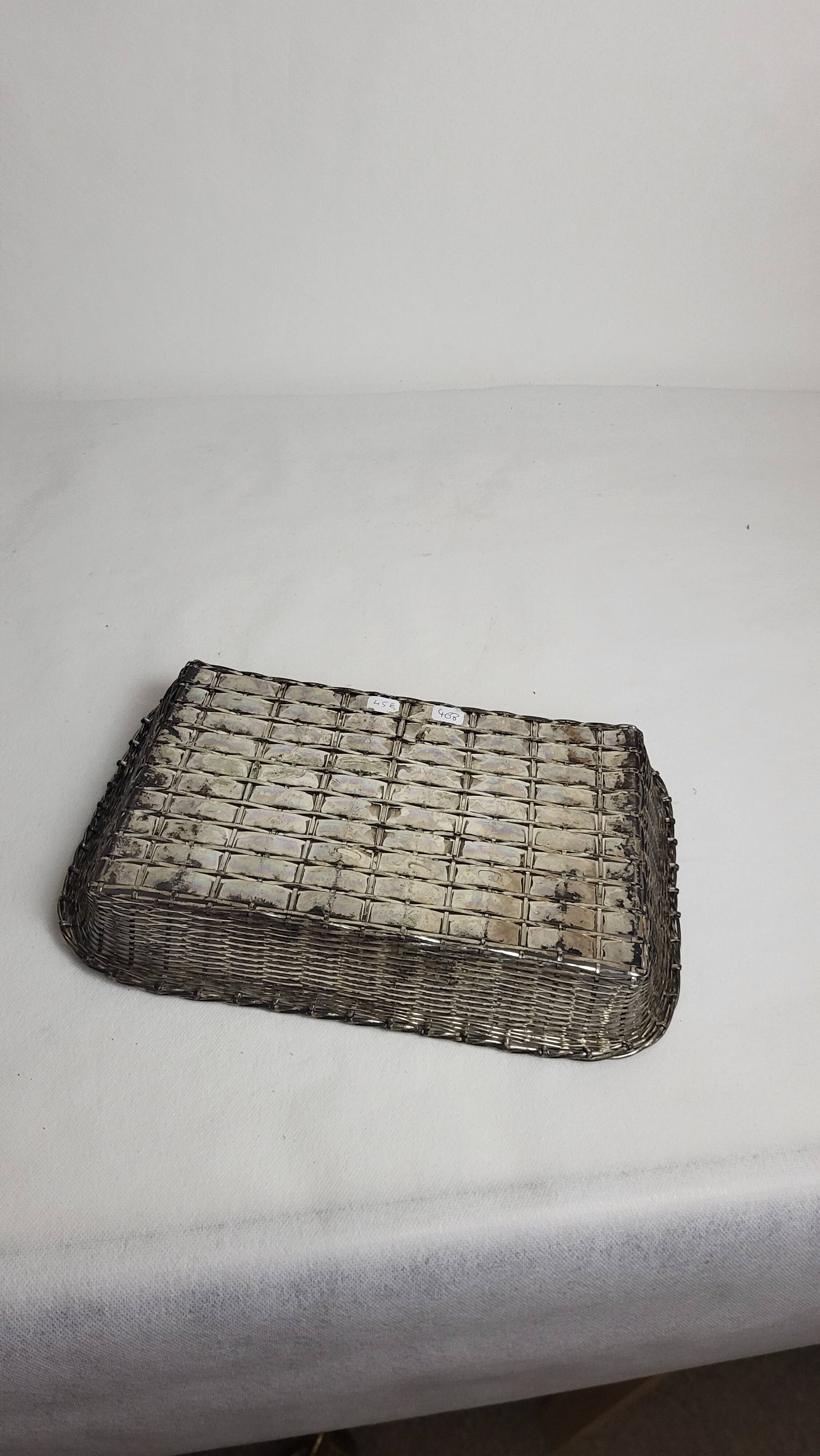 Silver metal basket