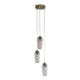 Lustre suspension cascade 3 antique glass tulips staircase
