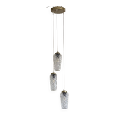Lustre suspension cascade 3 antique glass tulips staircase