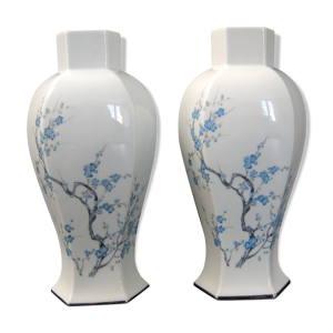 Paire de vases vintage - porcelaine limoges