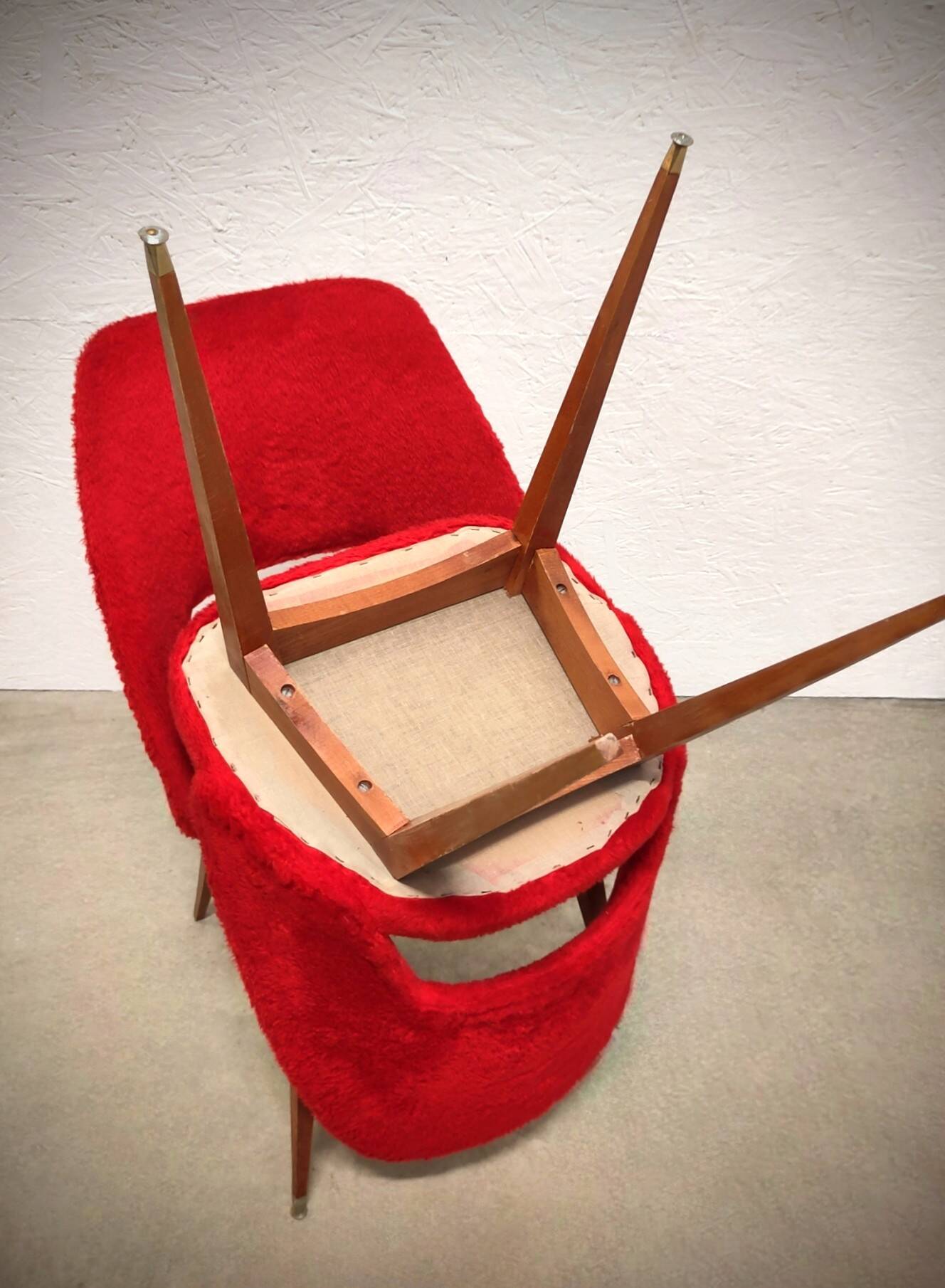 Pair of "fluffy" barrel chairs