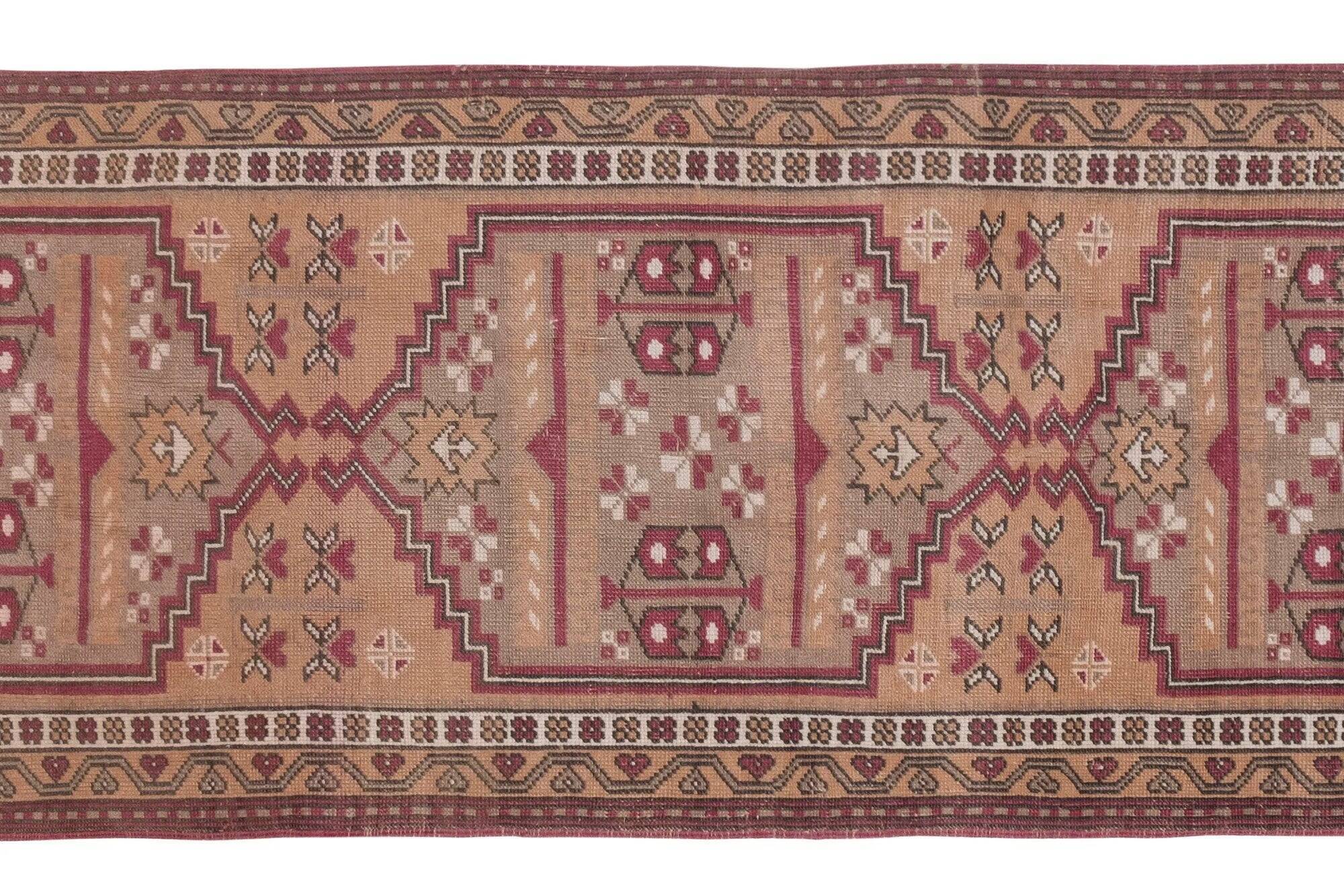 Vintage Turkish hallway rug 71x216 cm