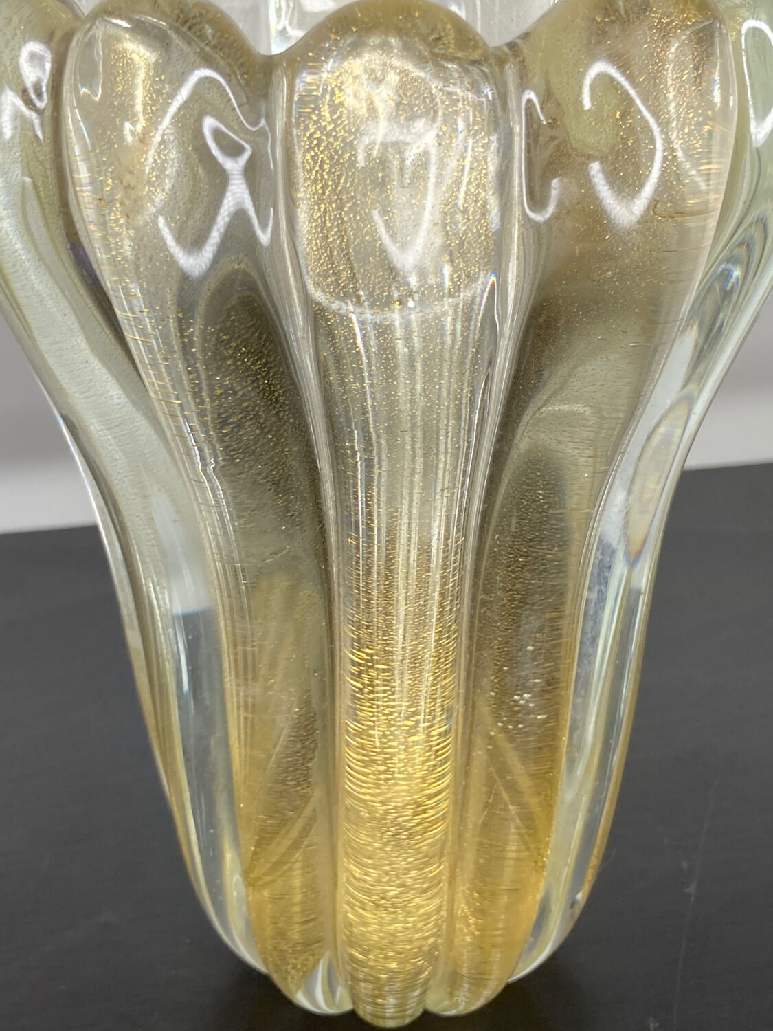 Vase Murano paillons d’or