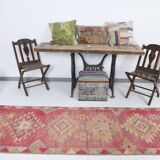 3x10 Rug For Kitchen Pink Turkish Runner Rug, 86x321Cm SK 18318