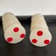 Pair of vintage alabaster candle holders