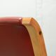 Padded Red Leather High Back AX Lounge Chairs by Hvidt and Molgaard Nielsen