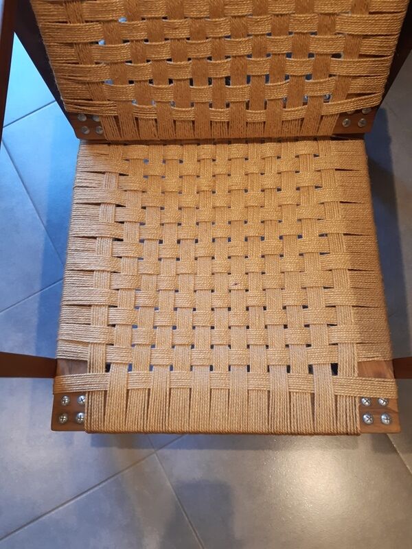 Old brutalist armchair
