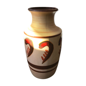 Vase grand modèle céramique beige