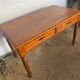 Solid oak desk with 2 drawers feet turned
