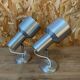 Pair of swivel brushed metal sconces