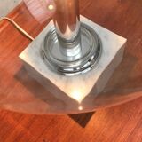 Mid-century glass and marble table lamp 3480 by Erco, 1960s.