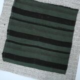 Green & Black Vintage Kilim Rug, 86x86Cm